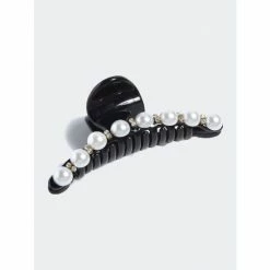Shiraleah Pearl Claw Hair Clip - Black Default Title