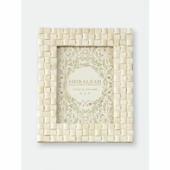 Shiraleah Ariston Woven 5" X 7" Picture Frame Decorative Accents Ivory