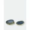 Shiraleah Set Of 4 Agate Coasters Barware Blue