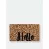 Shiraleah "Hello" Animal Print Doormat Rugs & Mats Natural