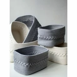 Shiraleah Assorted Set Of 3 Dharma Organizer Baskets Storage & Organization Grey -Shiraleah Shop unnamed file 2256