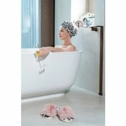 Shiraleah Eden Shower Cap And Zip Pouch Set Bath Accessories Black -Shiraleah Shop unnamed file 2308