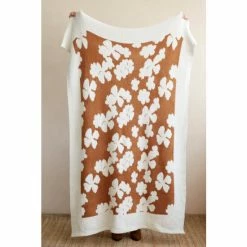 Shiraleah Rowan Floral Reversible Throw Blanket Throws Almond -Shiraleah Shop unnamed file 2341