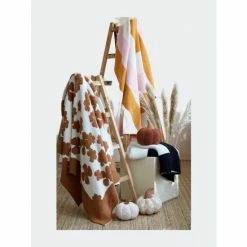 Shiraleah Rowan Floral Reversible Throw Blanket Throws Almond -Shiraleah Shop unnamed file 2343