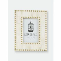 Shiraleah 4" X 6" Studded Picture Frame Decorative Accents Ivory