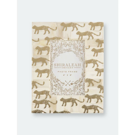 Shiraleah Paris Cheetah Print 4" X 6" Picture Frame Decorative Accents Gold Shiraleah Paris Cheetah Print 4" X 6" Picture Frame Decorative Accents Gold -Shiraleah Shop unnamed file 2459