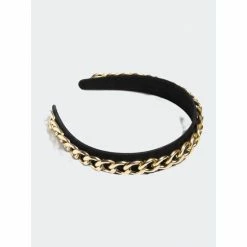 Shiraleah Chain Link Headband, Gold Hair