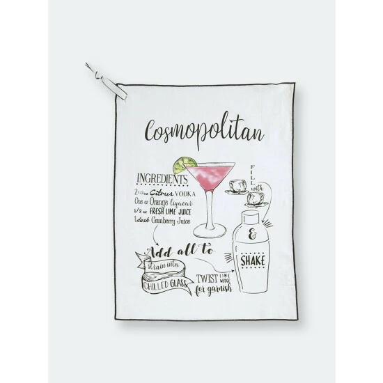 Shiraleah "Cosmopolitan" Tea Towel Tools & Accessories White Shiraleah "Cosmopolitan" Tea Towel Tools & Accessories White -Shiraleah Shop unnamed file 389