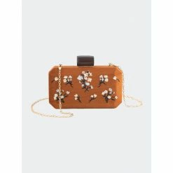 Shiraleah Remi Clutch, Rust Handbags
