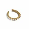 Shiraleah Woven Pearl Headband,Gold Hair Default Title