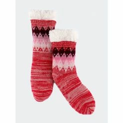 Shiraleah Jules Slipper Socks, Red Accessories