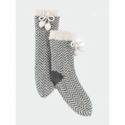 Shiraleah Yancy Slipper Socks - Grey Accessories