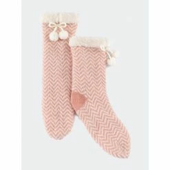 Shiraleah Yancy Slipper Socks, Blush Accessories