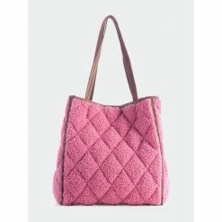 Shiraleah Vale Sherpa Tote Handbags Orchid