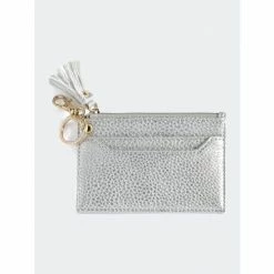 Shiraleah Gigi Card Case With Key Chain - Silver Wallets