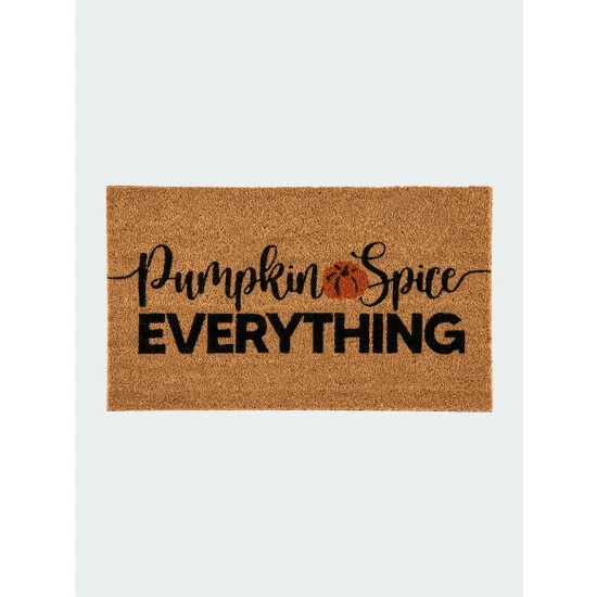 Shiraleah "Pumpkin Spice Everything" Doormat Decor Natural 1 Shiraleah "Pumpkin Spice Everything" Doormat Decor Natural