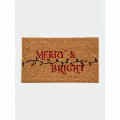 Shiraleah "Merry & Bright" Doormat Decor Natural