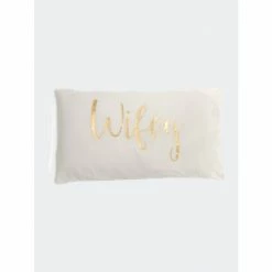 Shiraleah "Hubby/Wifey" Standard Pillow Cases - Set Of 2 Pillows & Pillow Covers Ivory -Shiraleah Shop unnamed file 728