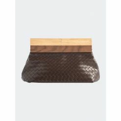 Shiraleah Frankie Clutch, Chocolate Handbags Default Title