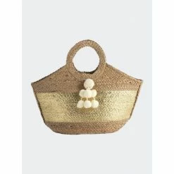 Shiraleah Melia Metallic Tote, Gold Handbags