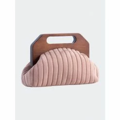 Shiraleah Evan Top Handle Clutch, Blush Handbags