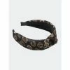 Shiraleah Knotted Burnout Leopard Headband Hair Black