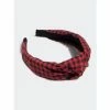 Shiraleah Buffalo Plaid Headband - Red Hair