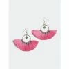 Shiraleah Sonya Fringe Earrings, Pink