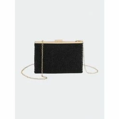 Shiraleah Harding Frame Clutch, Black Handbags